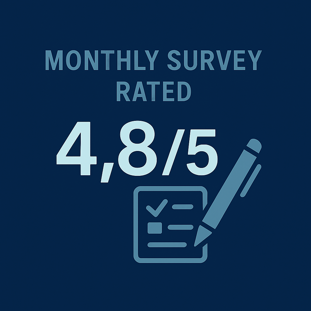 マンスリーアンケート<br />
平均評価4.8/5点